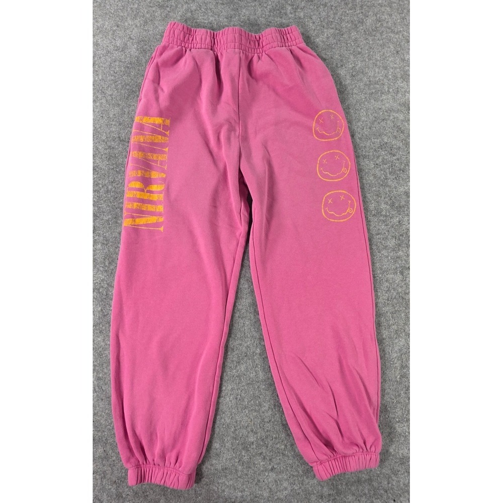 Nirvana Grunge Pink sweatpants Joggers Size Small Women Girl Pants lounge